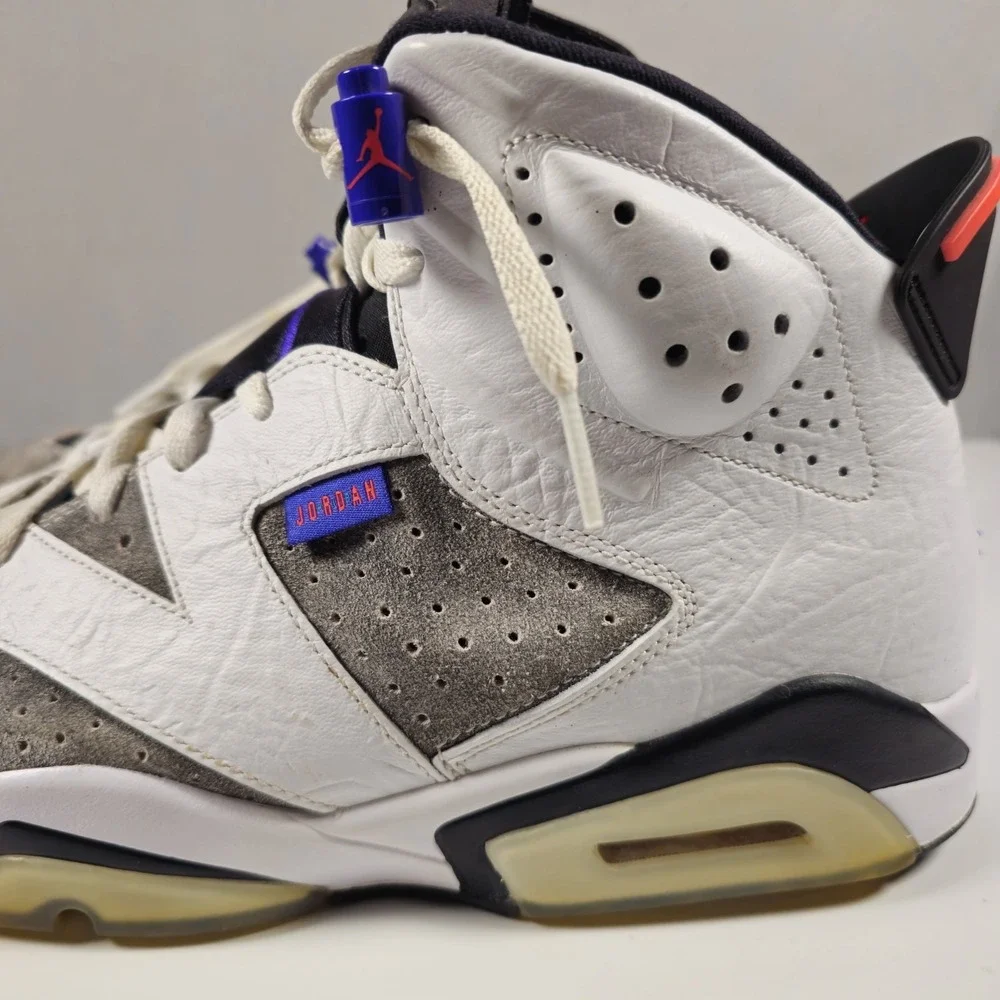 Air Jordan 6 Retro LTR Flint CI3125-100 Men's Size 12 White Concord 2018 w/ Box